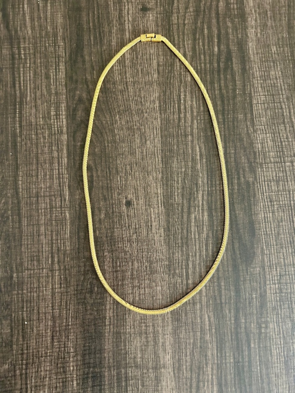 Vintage Trifari Gold Tone Snake Chain Necklace 24 Inches